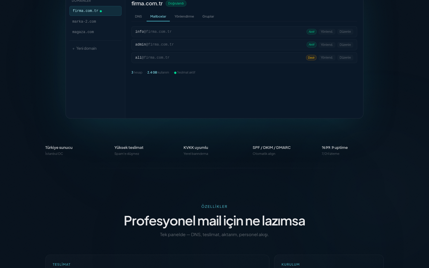 nomail — features section